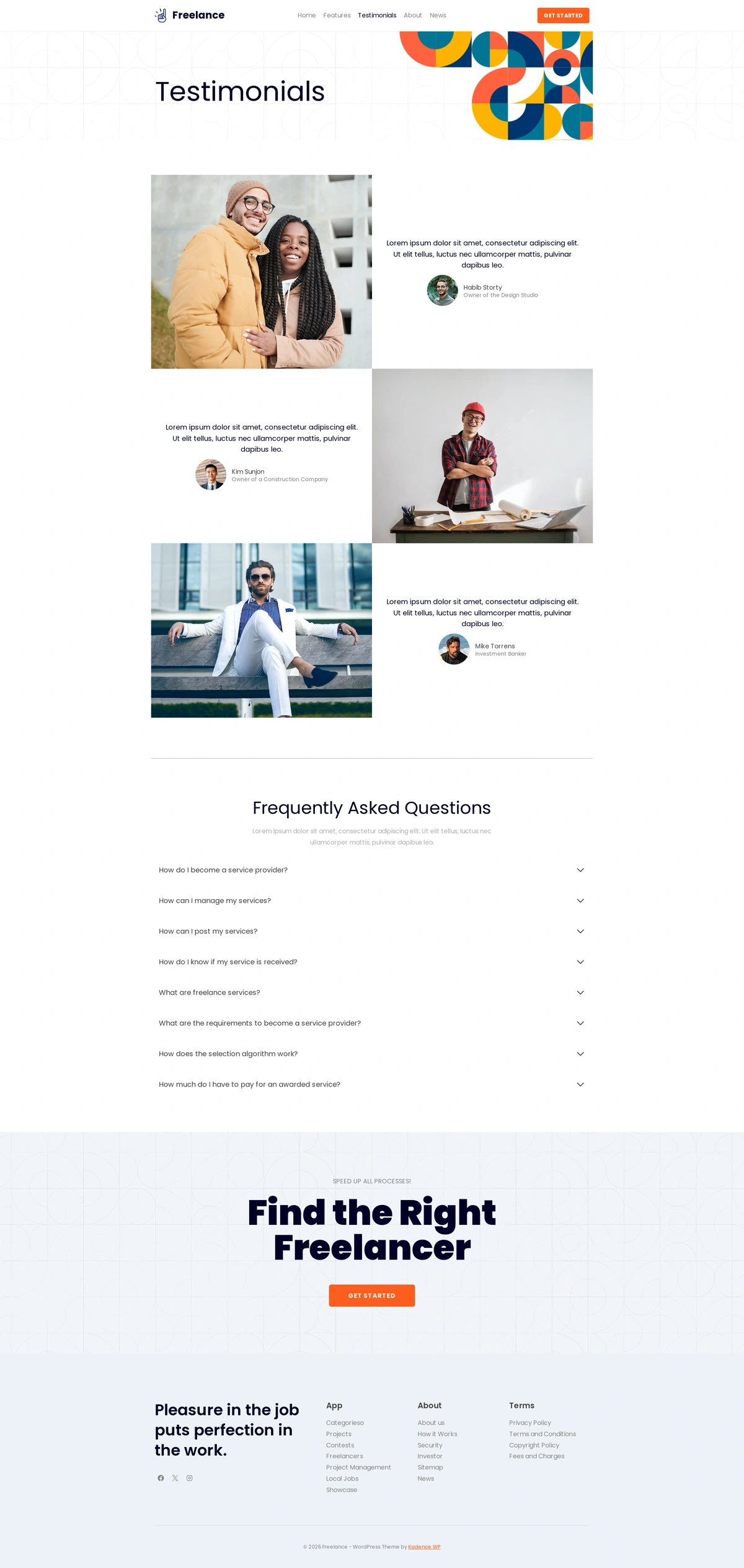 Freelance 客户评价