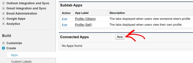 创建新连接的应用程序
