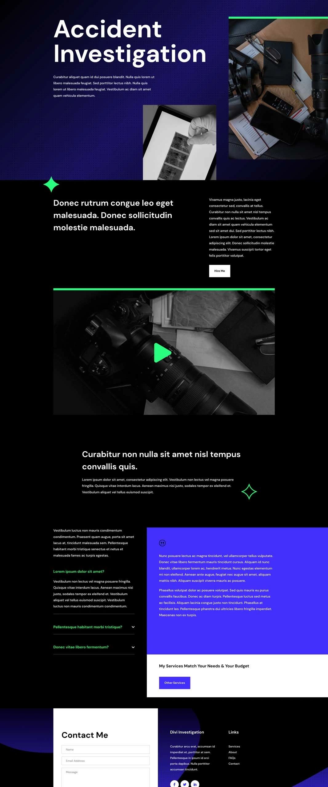 私家侦探服务页面