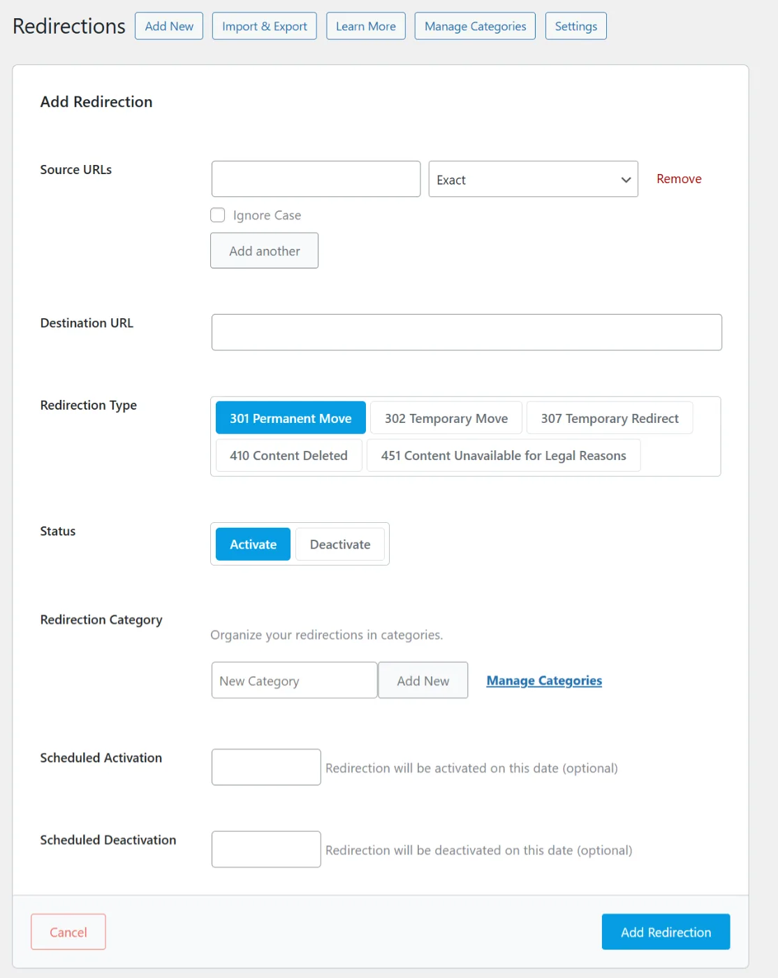 Rank Math- best WordPress redirection plugin
