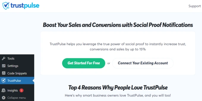 将 TrustPulse 与您的站点连接起来