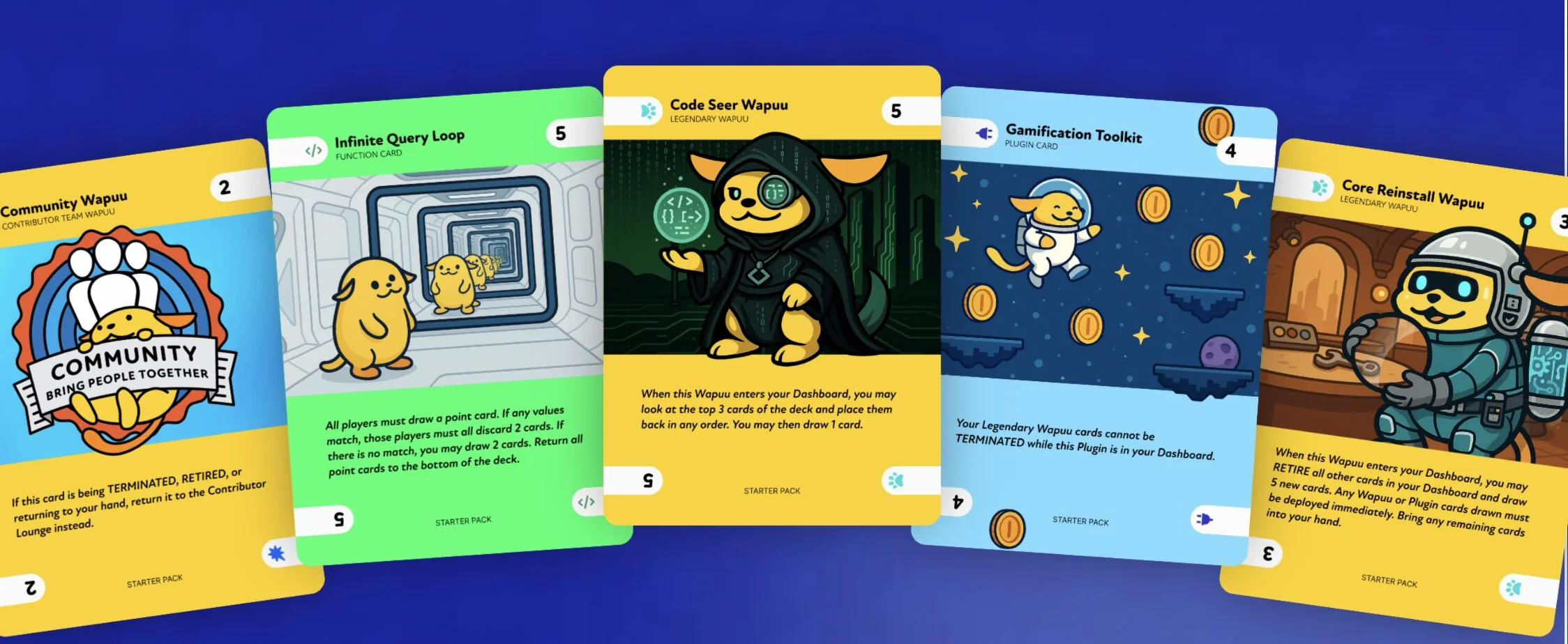 《Unleash the Wapuu》卡牌游戏精选卡牌。