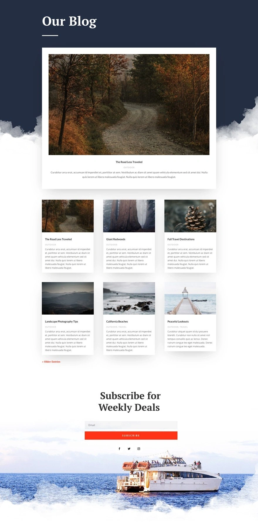 Sightseeing Blog page