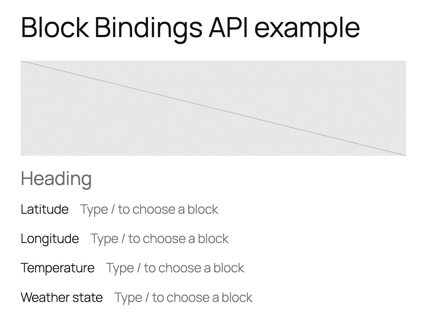 A screenshot of the block editor canvas with blocks.