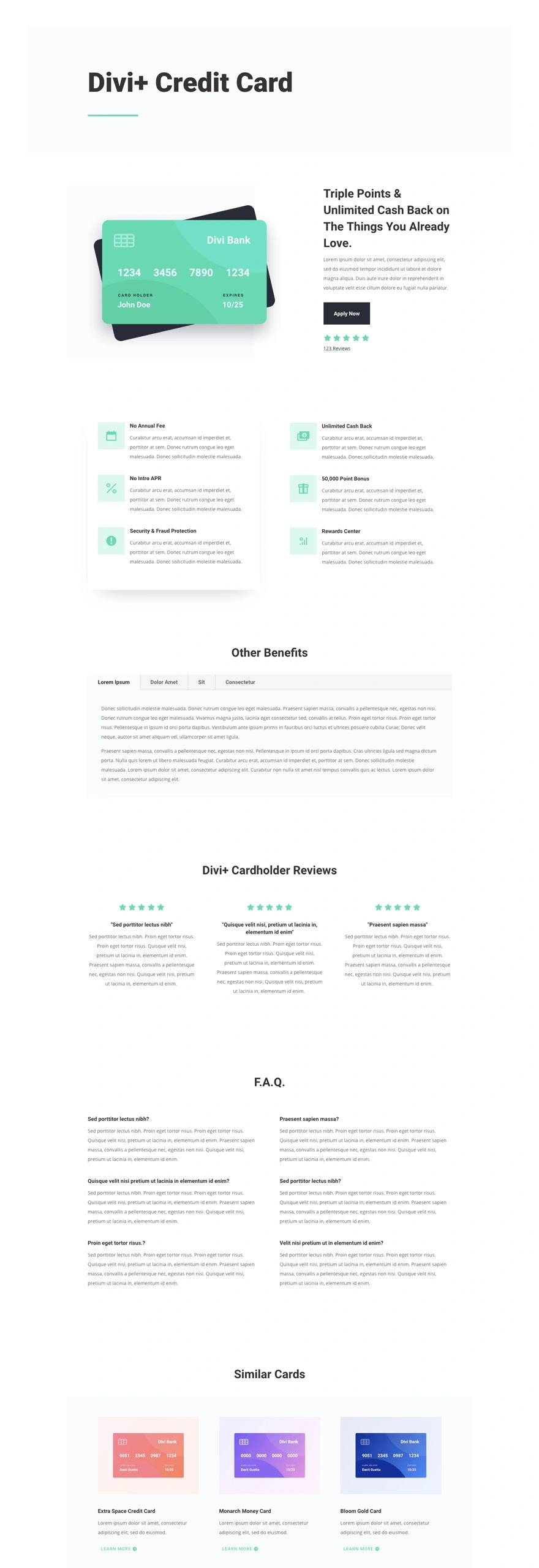 银行服务页面 2