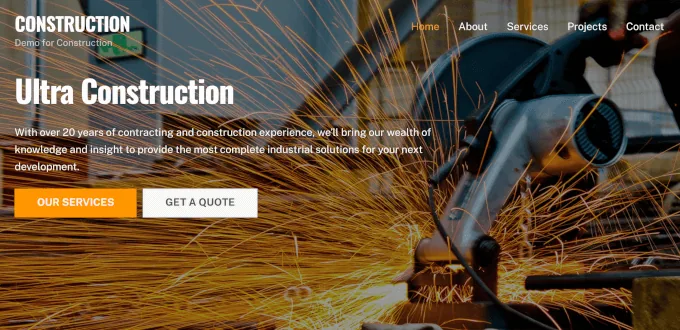 UItra's construction theme