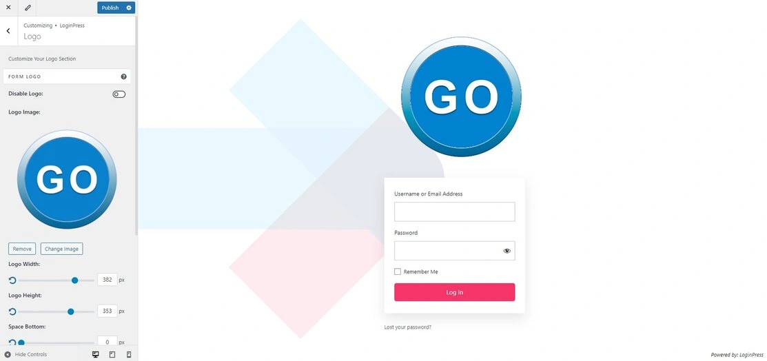 更改默认 WordPress 的 logo