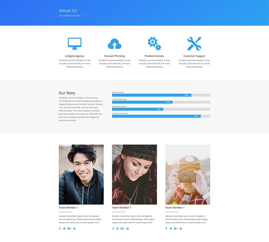 简单的关于我们页面