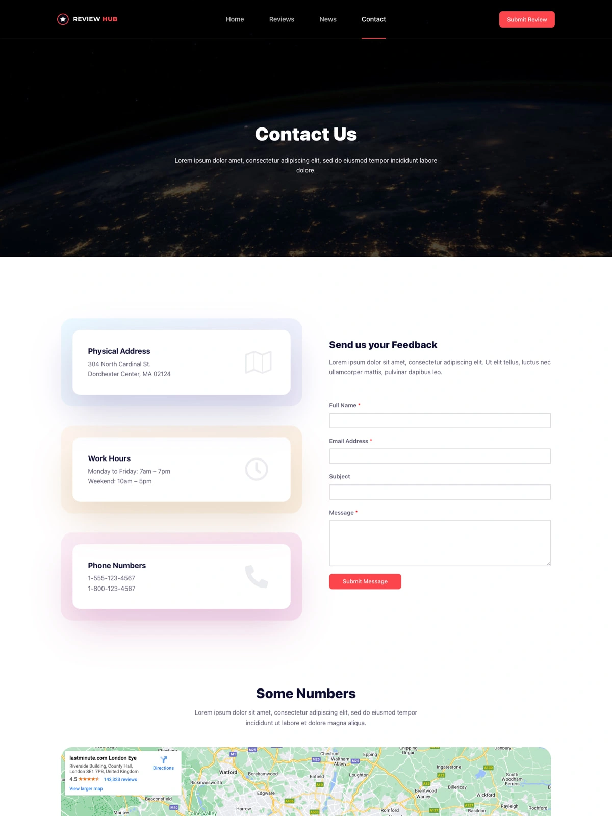 Review Hub 05 联系页面