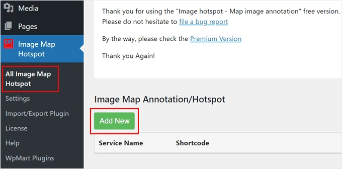 Adding a new image in the Image Hotspot plugin