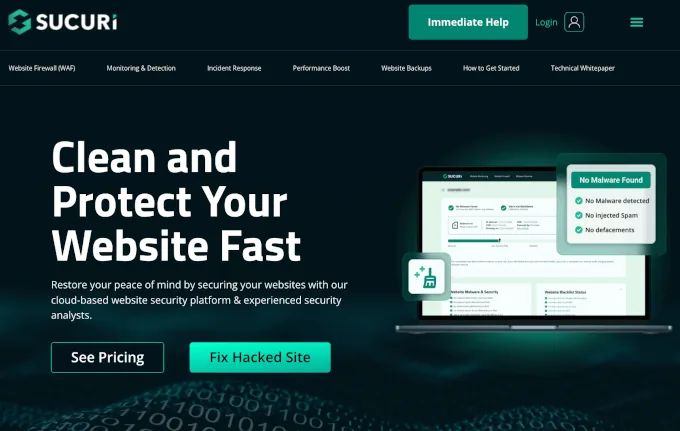 Sucuri 的主页