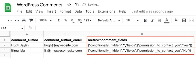 导出的电子邮件地址列表