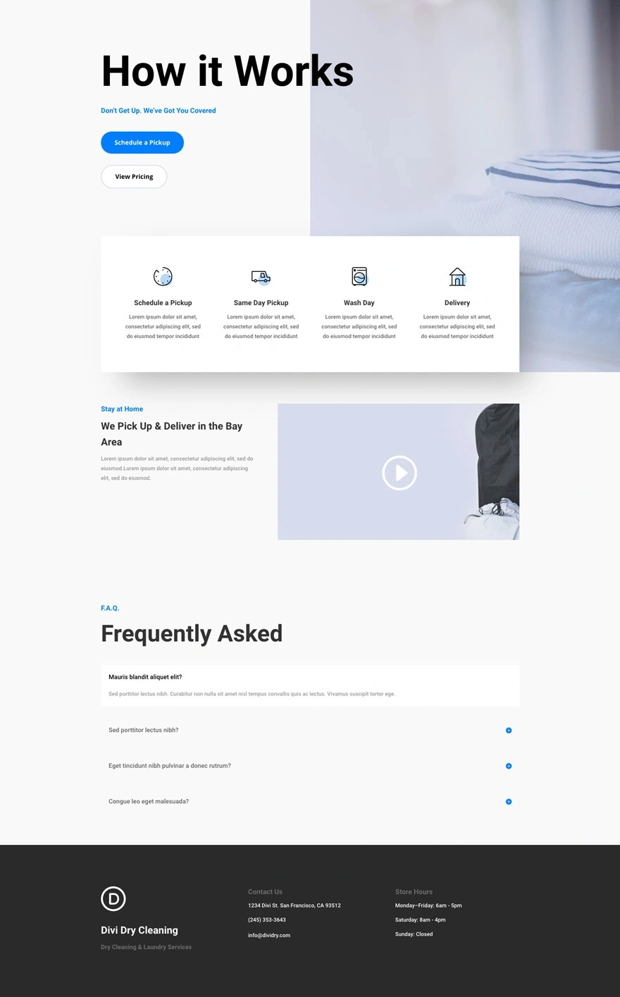 干洗服务流程页