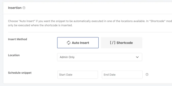Auto insert snippet based on where it is needed