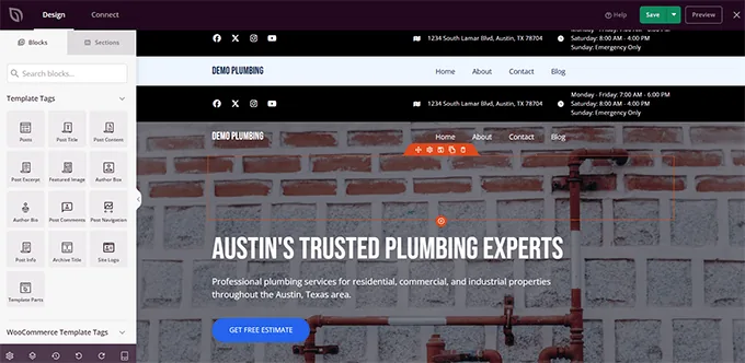 Edit your website with drag and drop AI website builder