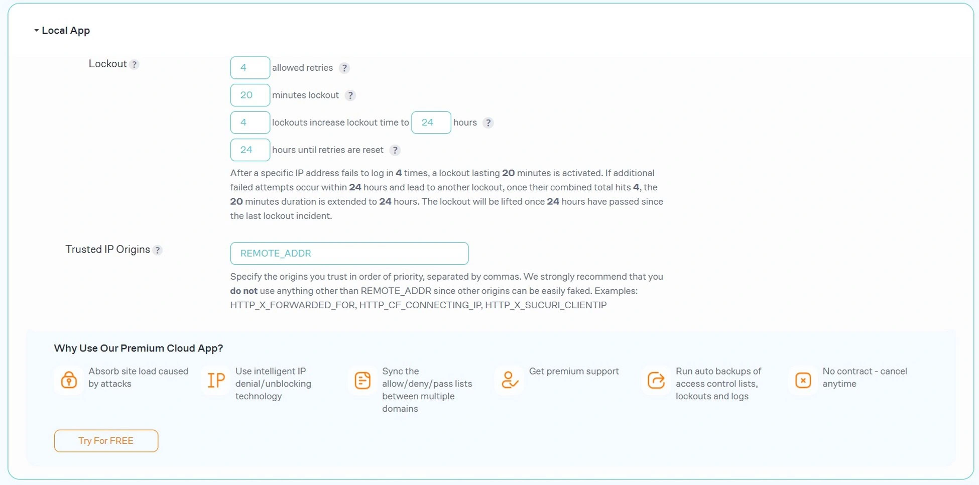 设置所需的登录尝试次数