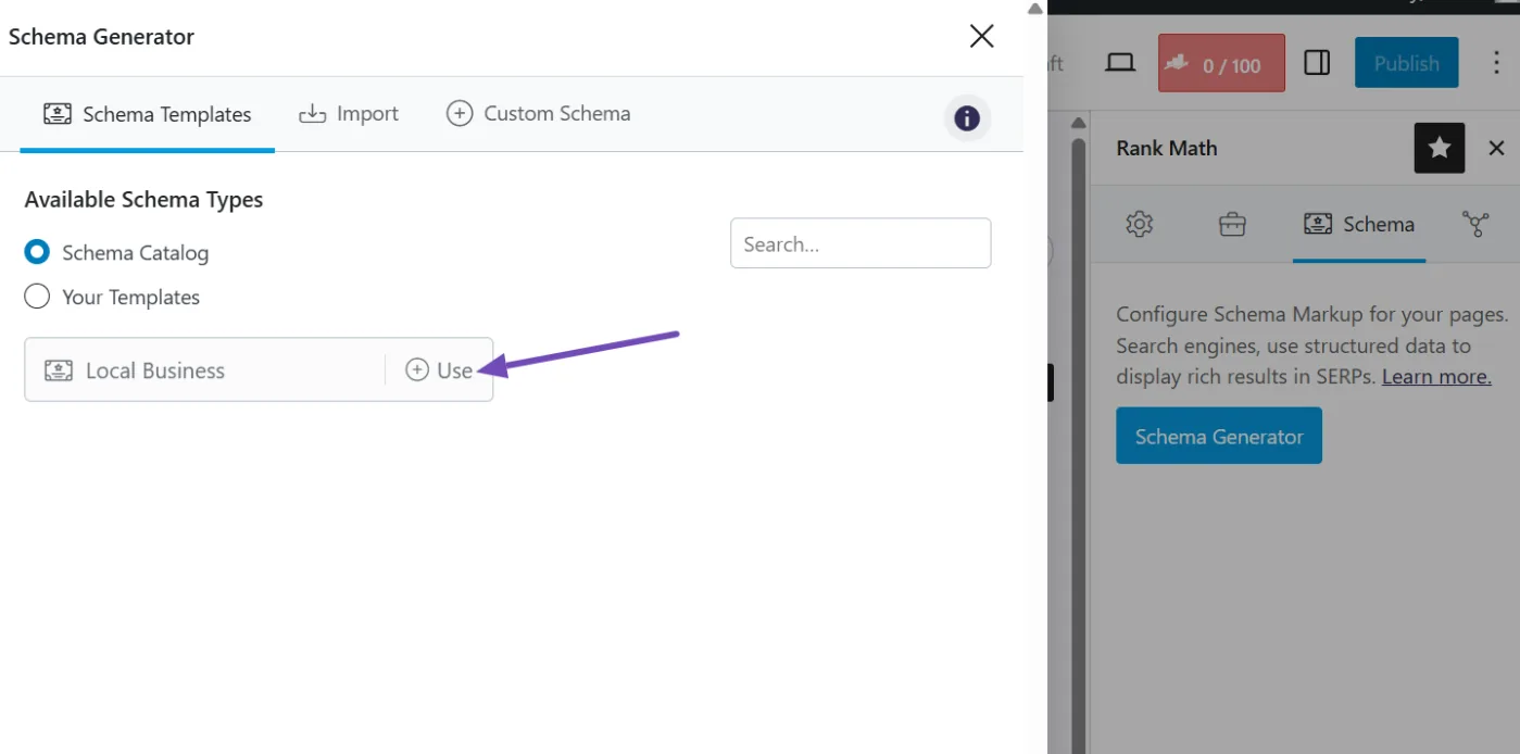 添加 LocalBusiness Schema