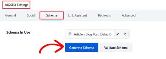 更改单个文章或页面的架构标记