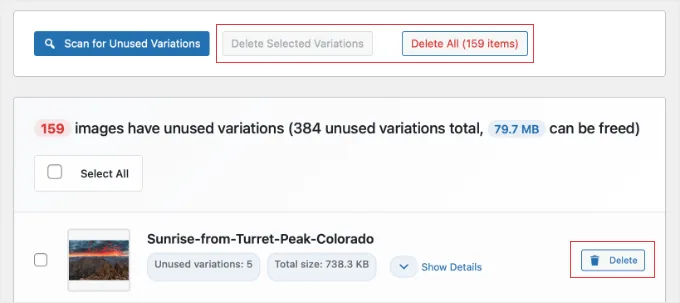 Options for Deleting Unused Images With WP Media Cleanup