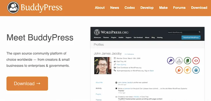 BuddyPress – 构建免费社交网络的最佳 WordPress 社区插件