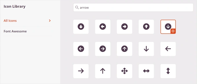 Choosing an icon for the hotspot in SeedProd