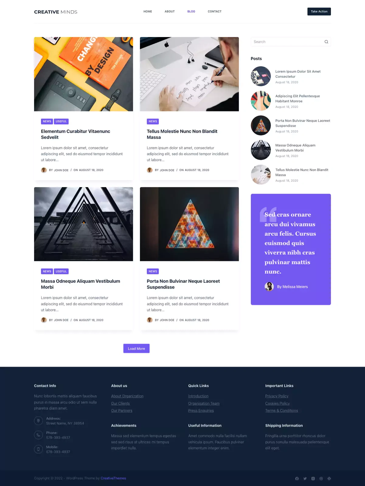 Business 博客页面