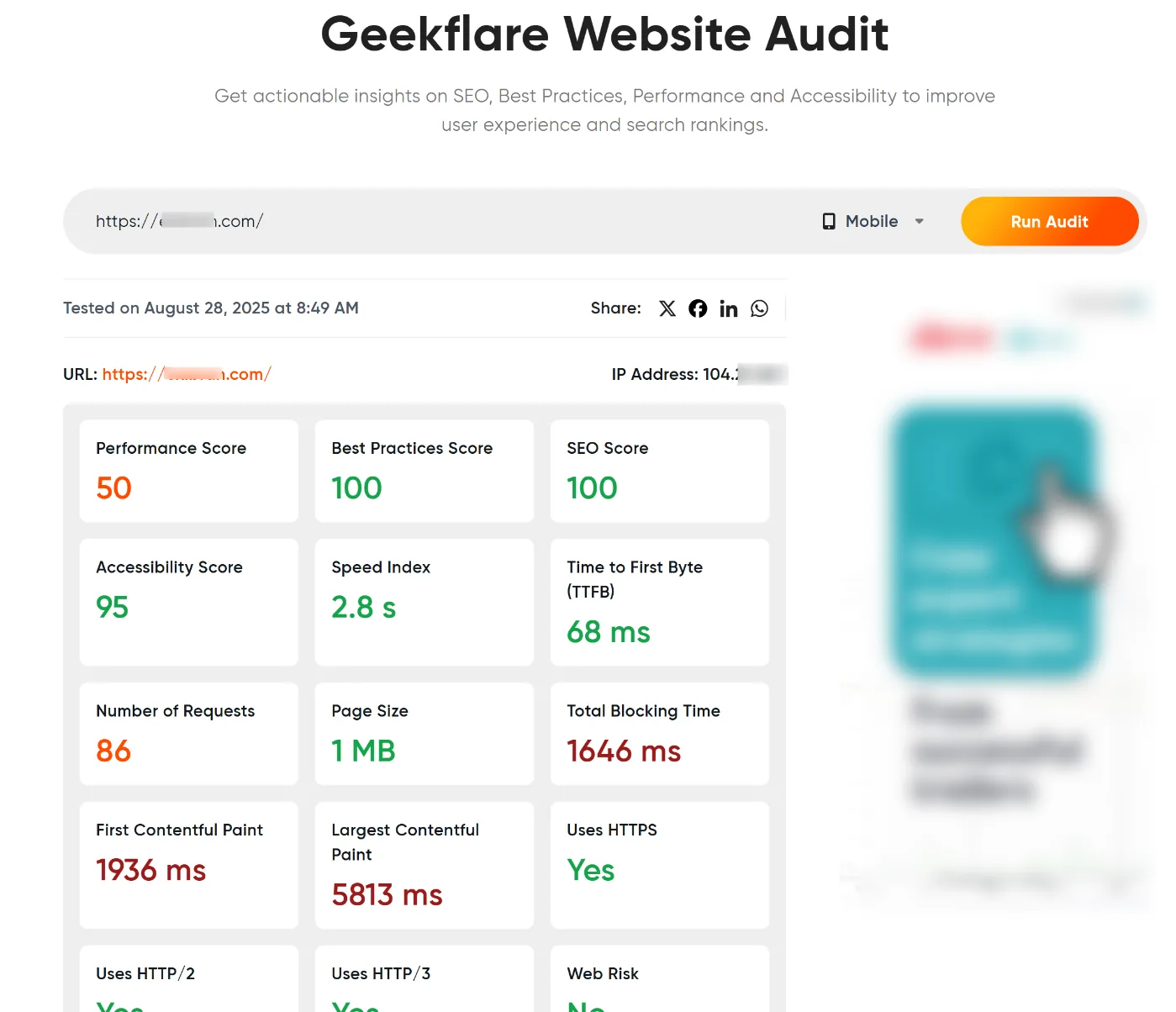 Geekflare Website Audit