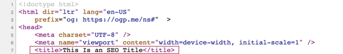 查看 SEO 标题的 HTML 源代码