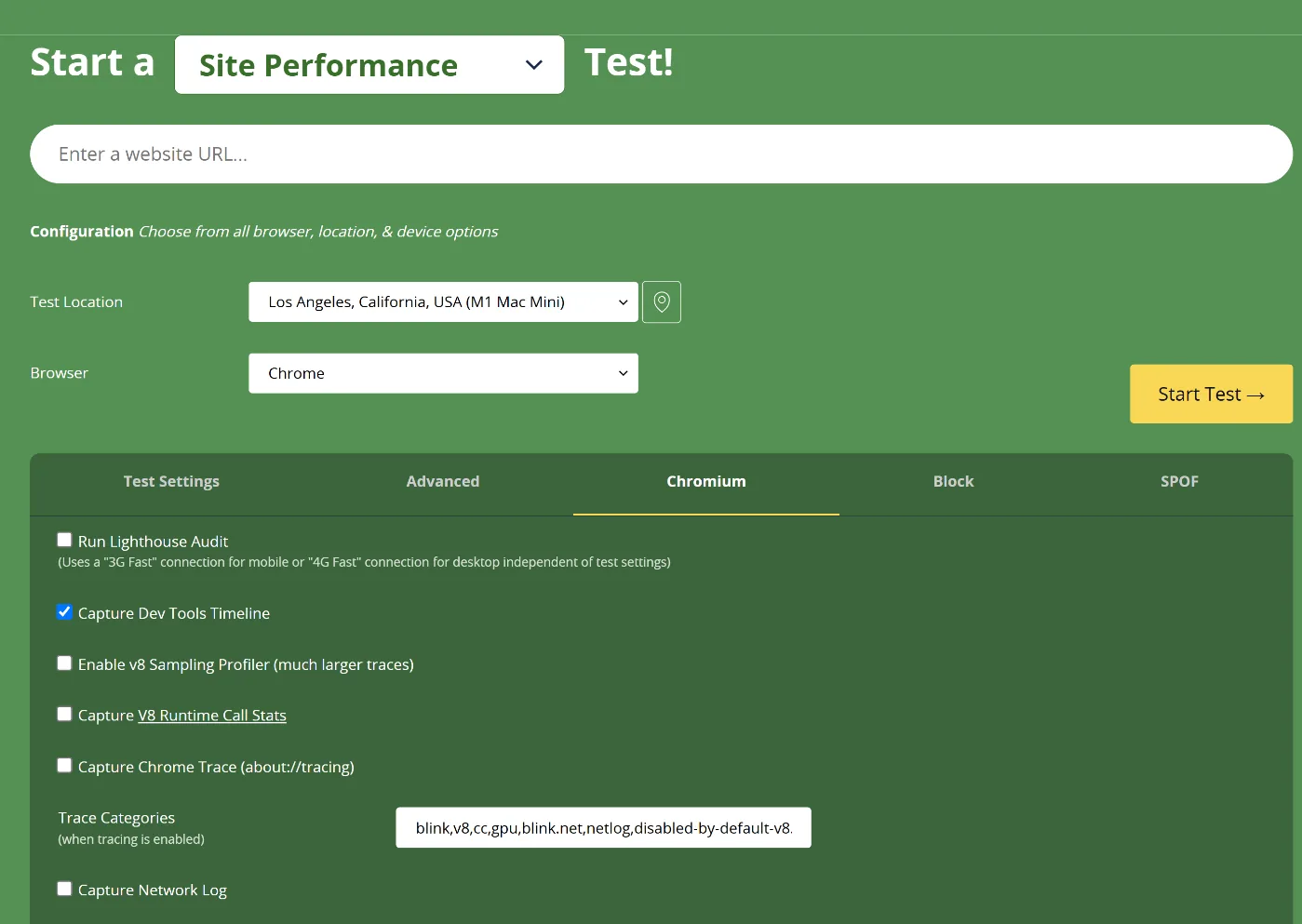 WebPageTest 网站速度测试