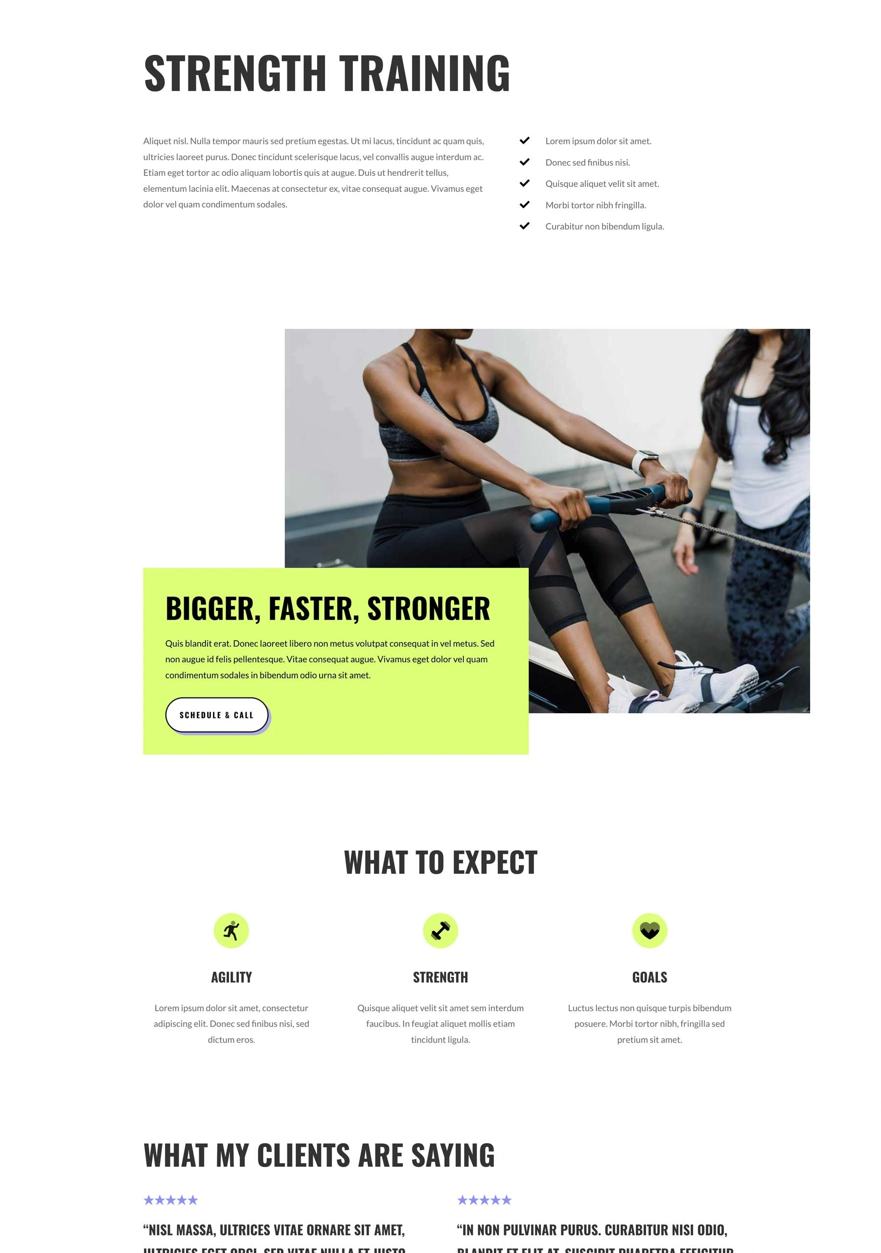 健身教练服务页面