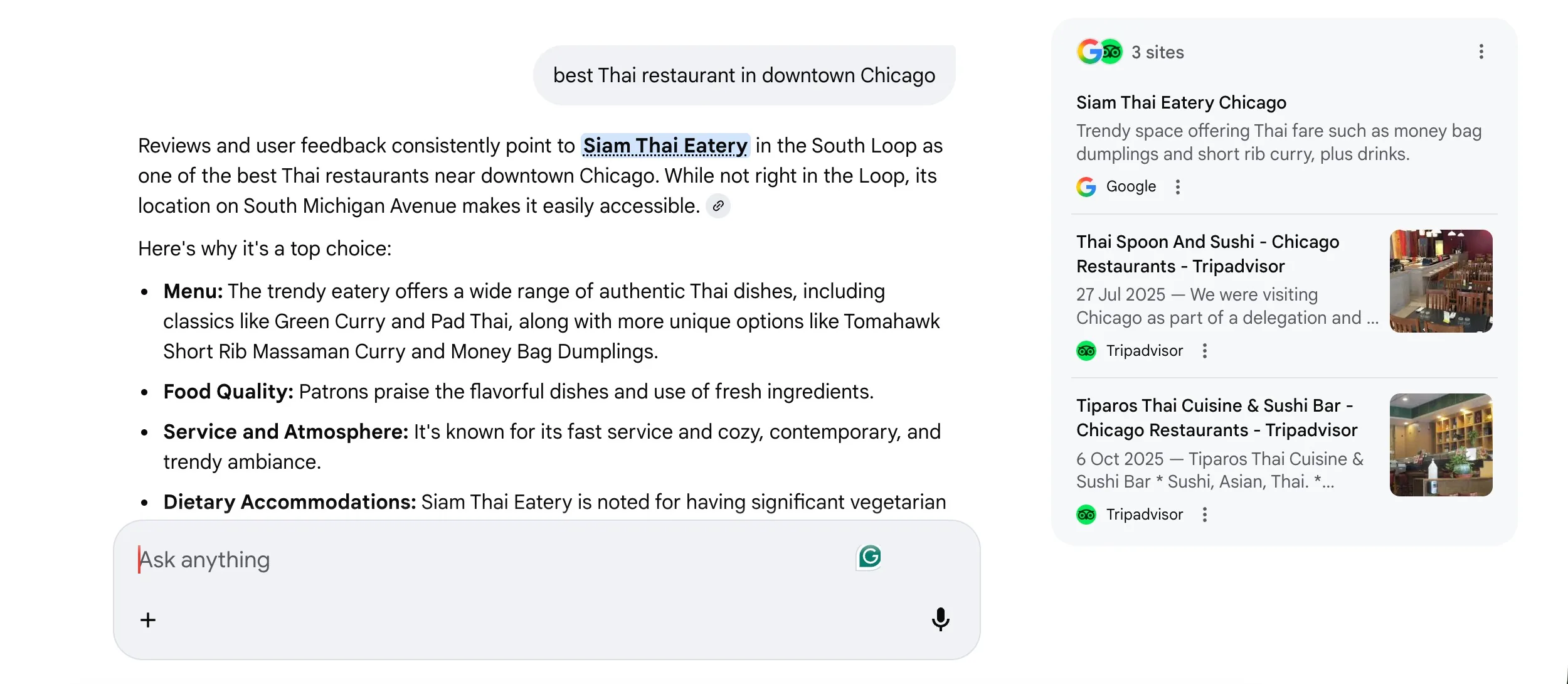 Google search example