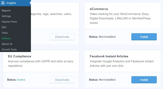 安装电子商务插件