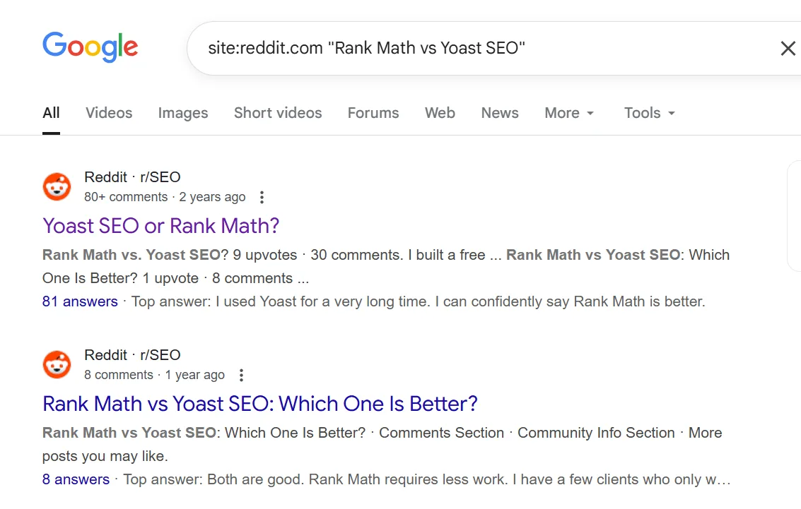 Google站内搜索Reddit