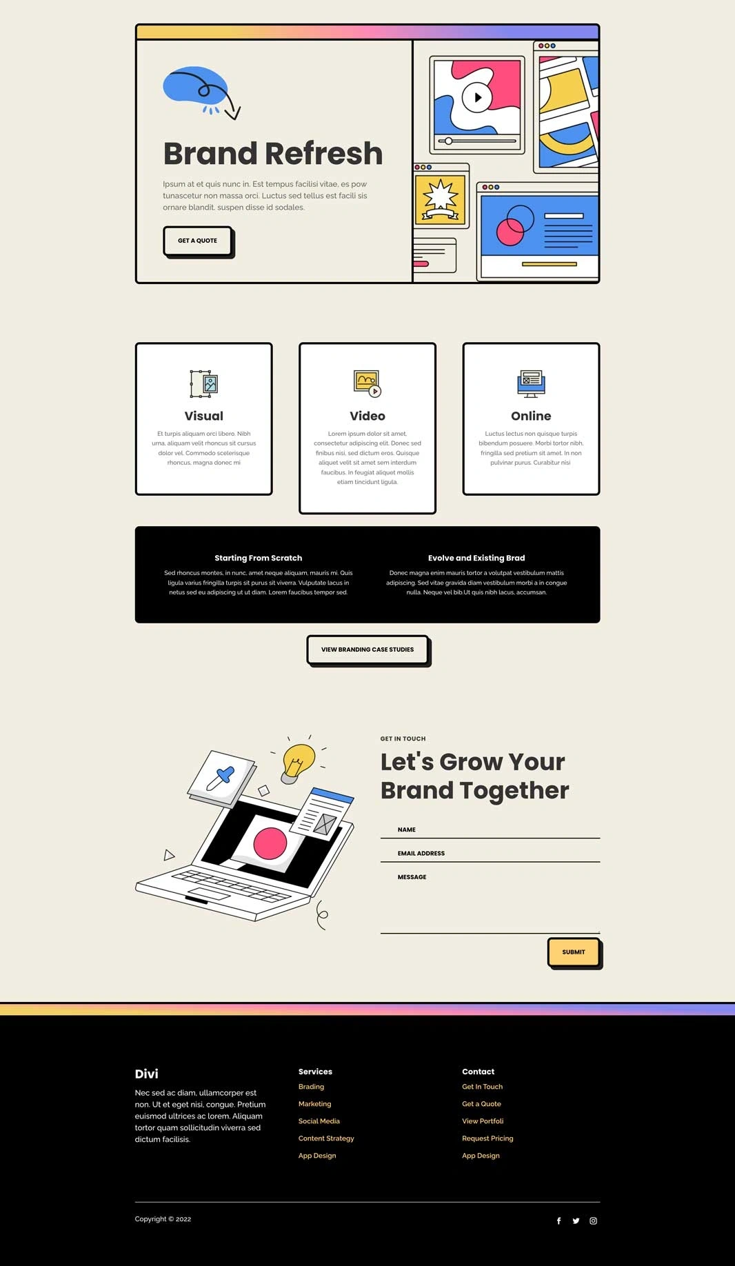 营销代理服务页面