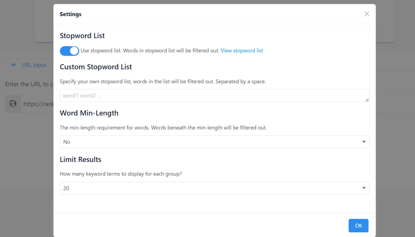 CheckSERP Keyword Density Checker