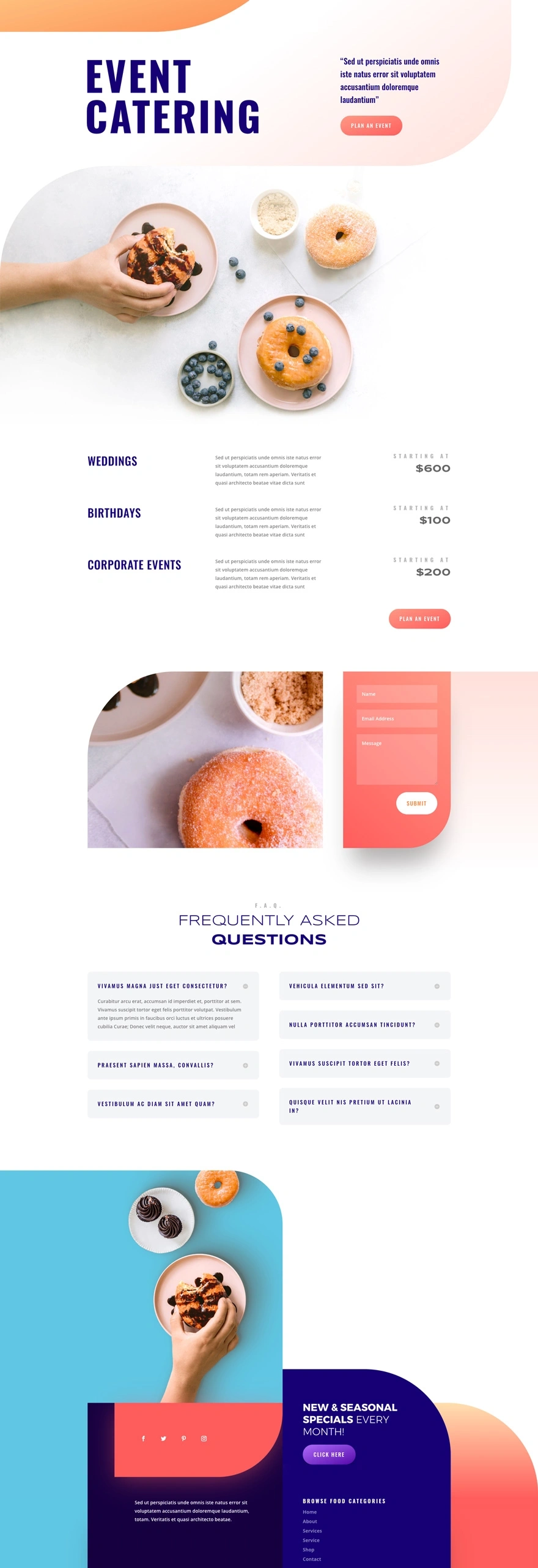 甜甜圈店服务页面