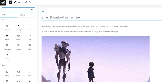 添加下载标题和描述