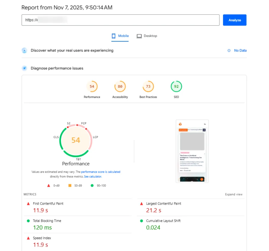 Google PageSpeed Insights