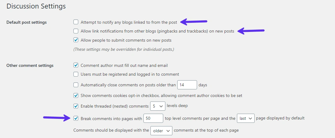 优化WordPress讨论设置