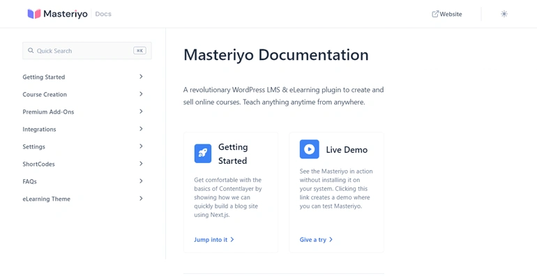 Masteriyo Documentation