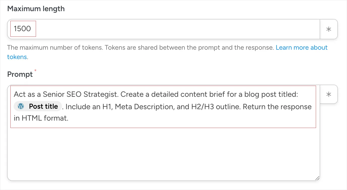 在 Uncanny Automator 中创建内容简报的 OpenAI 提示