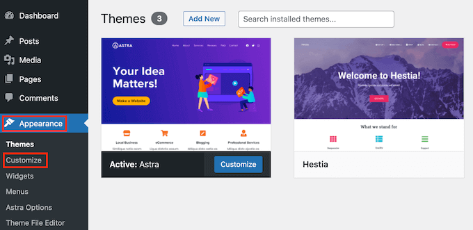 如何在WordPress中添加背景图片(6种简单方法) 1 wordpress customizer theme