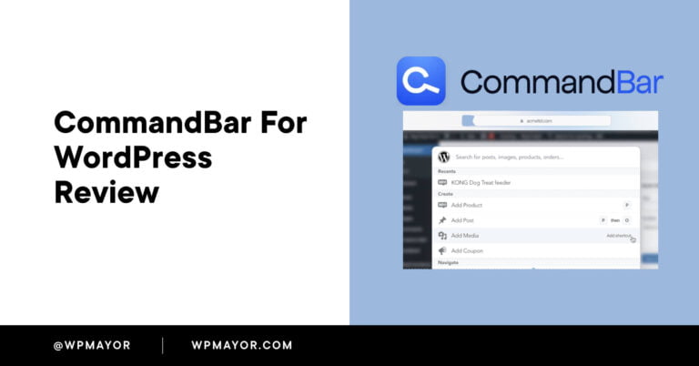 CommandBar for WordPress Review