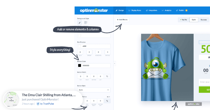 如何在您的 WordPress 网站上使用 FOMO 来增加转化率 11 Fomo通知预览