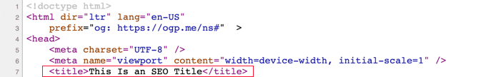 查看 SEO 标题的 HTML 源代码