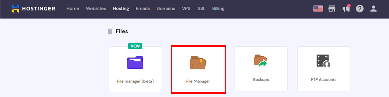 File Manager Option