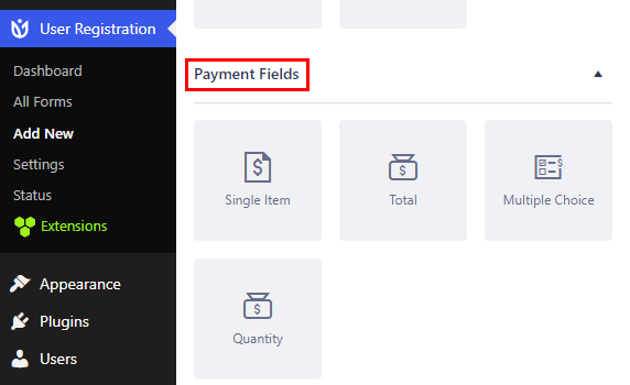 Payments Field
