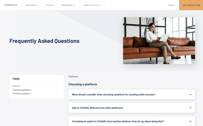 Thinkific FAQs