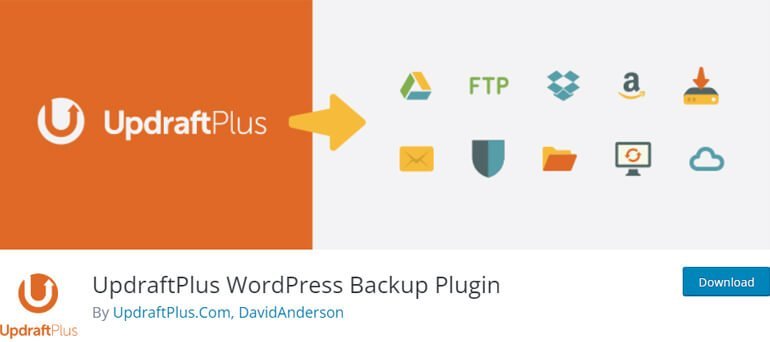 如何在WordPress中改变主题?(不丢失任何内容) 2 Updraftplus Backup Plugin