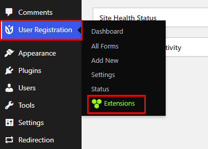 User Registration Extensions